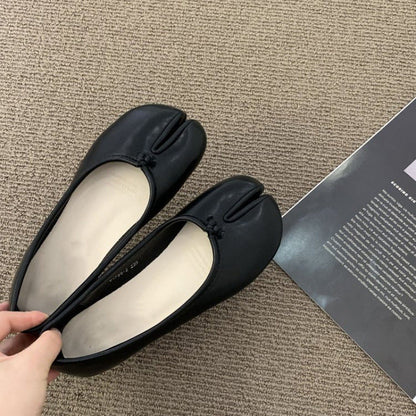 Damen Ballerinas Bequem Elegant mit Schlitz-Details