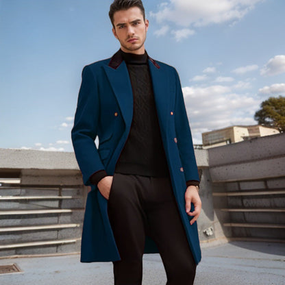 Herren Wollmantel Elegant Tailored Schwarz Berlin