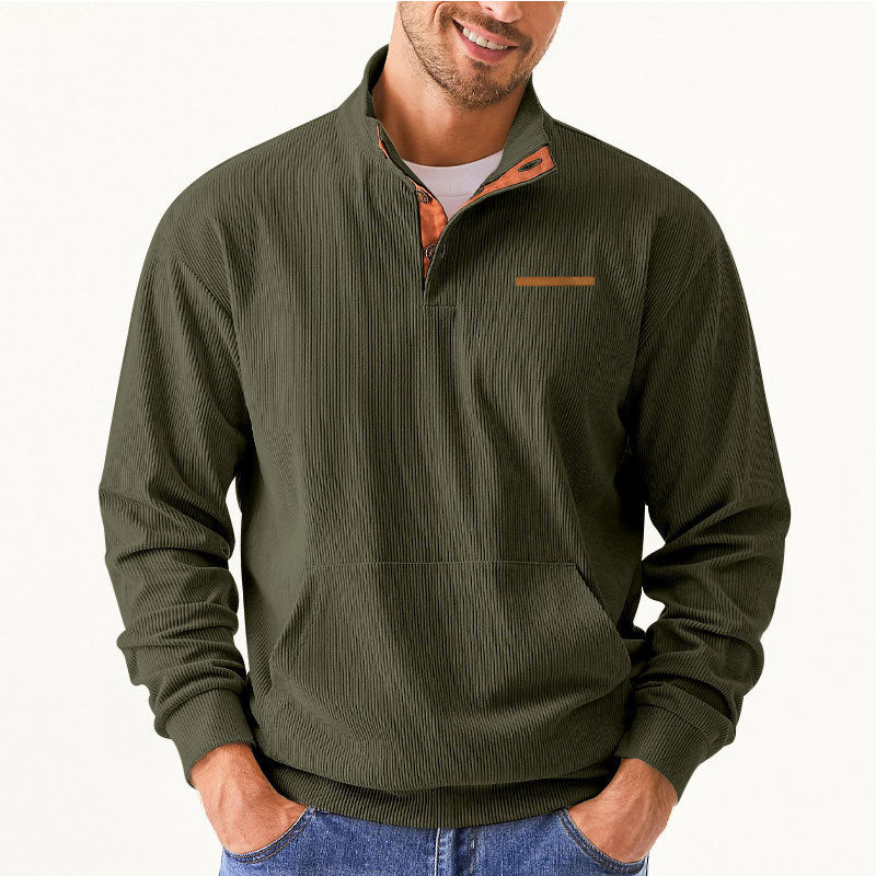 Herren Pullover Halbzipper Bequem Modern