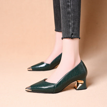 Damen Pumps Hochhackig Geometrischer Absatz Elegant
