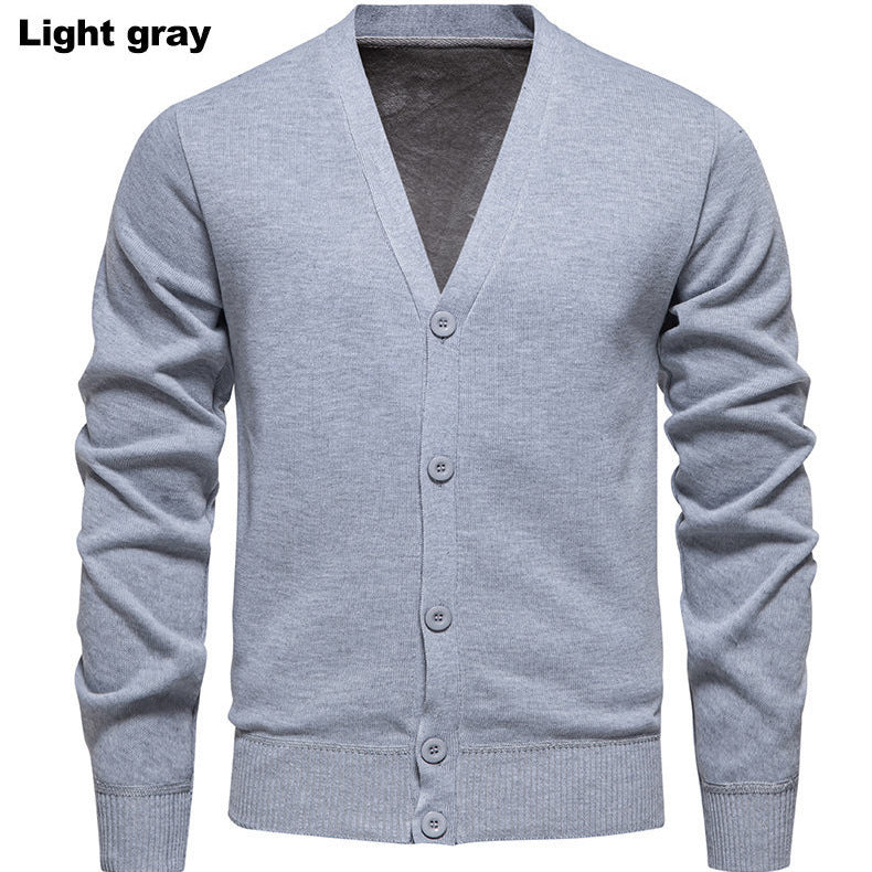 Herren Strickjacke Kuschelig V-Ausschnitt Knopfleiste