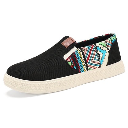 Damen Slip-On-Schuhe Bunt Musterleder Trend