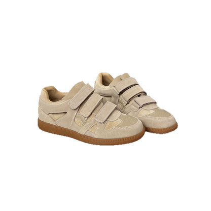 Damen Sneaker Weich Bequem Klettverschluss Sport