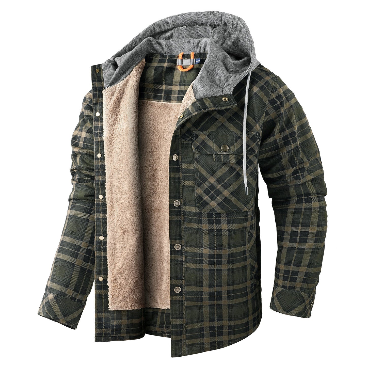 Herren Flanelljacke Weich Warm Mit Futter
