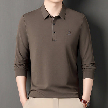 Herren Poloshirt Langarm Sportlich atmungsaktiv