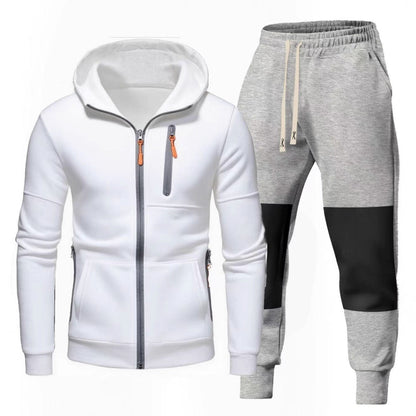 Herren Sportset Hoodie Jogginghose mit Reißverschlusstaschen