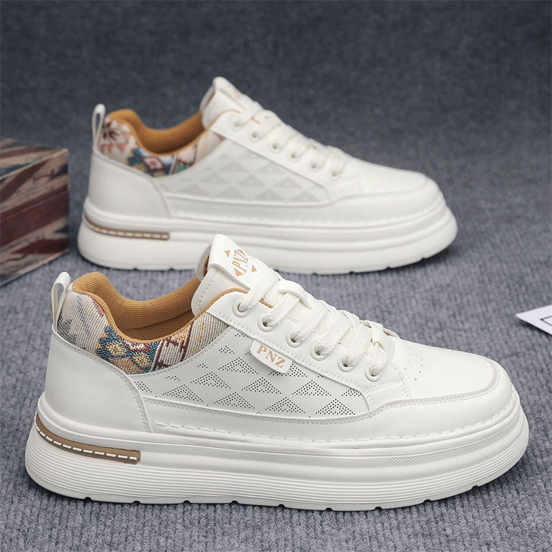 Damen Sneaker Modisch mit Akzenten Weiße Sportschuhe