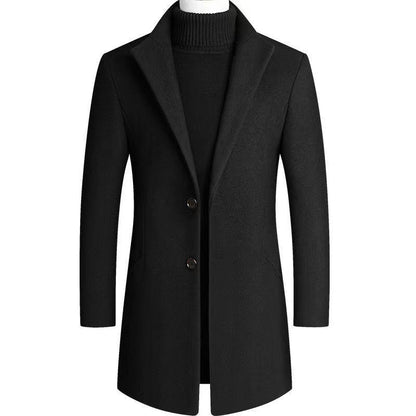 Herren Wollmantel Modern Klassisch Eleganter Schnitt