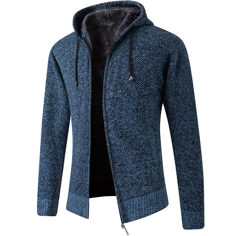 Herren Strickjacke mit Kapuze Warm Gemütlich