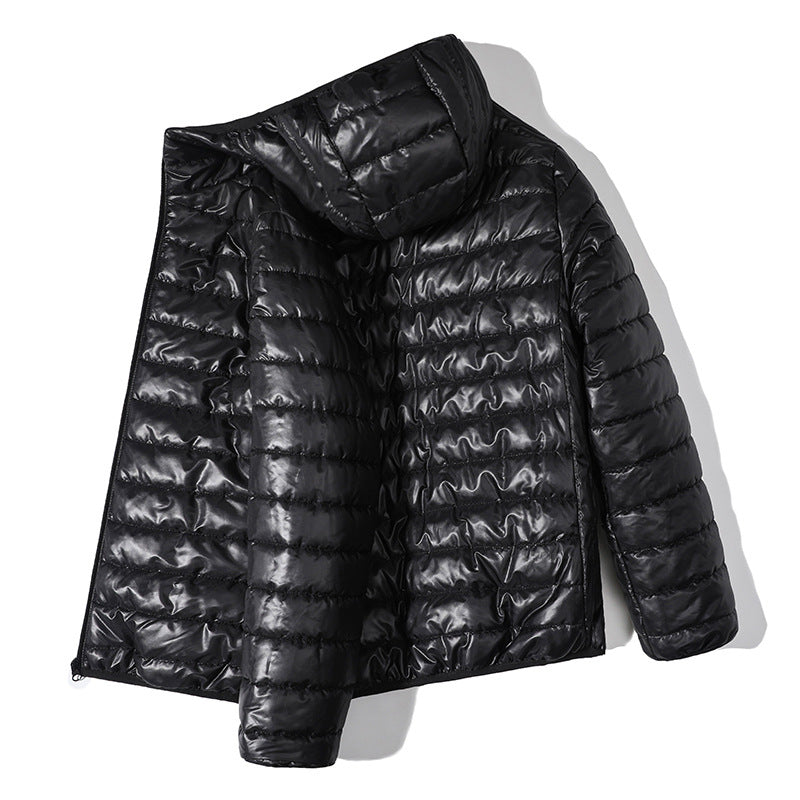 Herren Steppjacke Leicht Wasserabweisend Kapuze Outdoor - BerlinGlamour