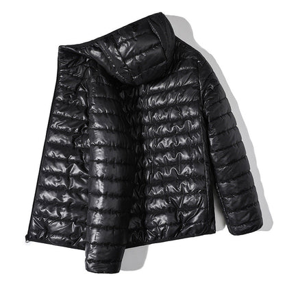 Herren Steppjacke Leicht Wasserabweisend Kapuze Outdoor - BerlinGlamour