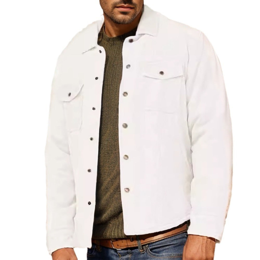 Herren Cordjacke robust mit Taschen und Reißverschluss