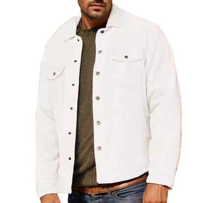 Herren Cordjacke robust mit Taschen und Reißverschluss