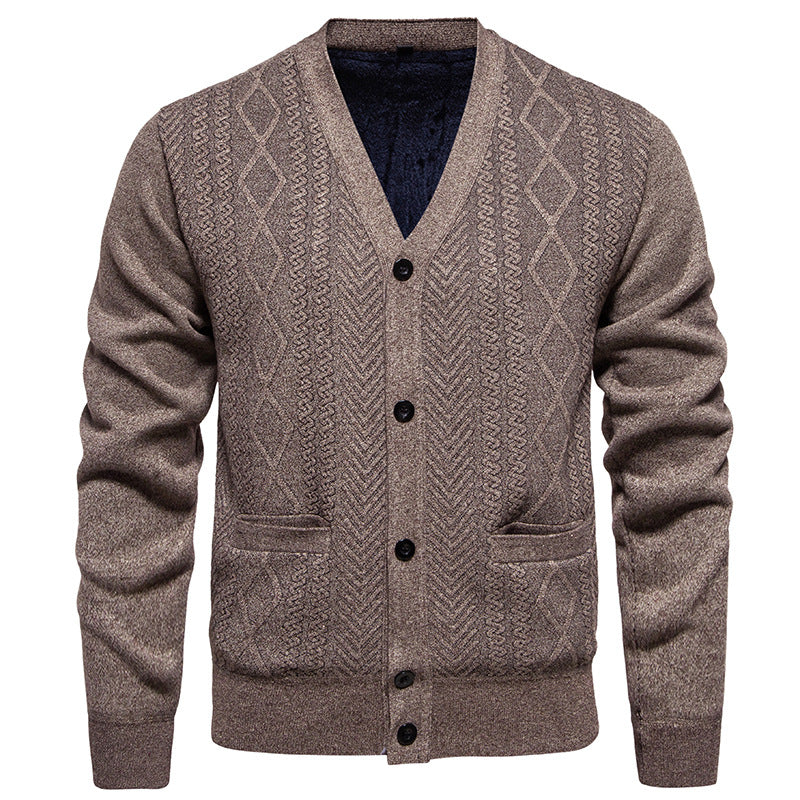 Herren Strickjacke Klassisch mit Taschen Modern - BerlinGlamour