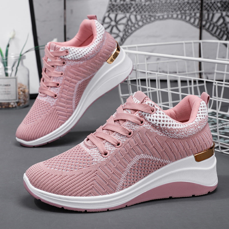Damen Sneaker Sportlich Atmungsaktiv Knit Sohle Rutschfest
