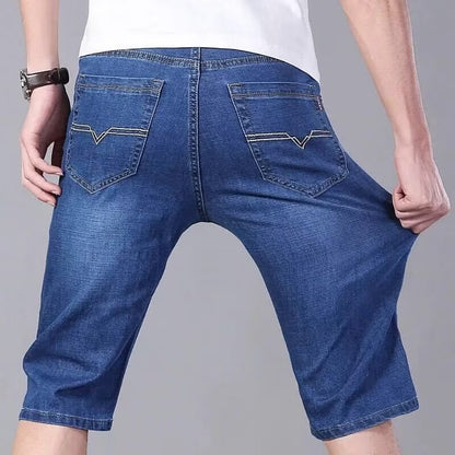 Herren Shorts Denim Bequem Weit Schnitt Freizeit
