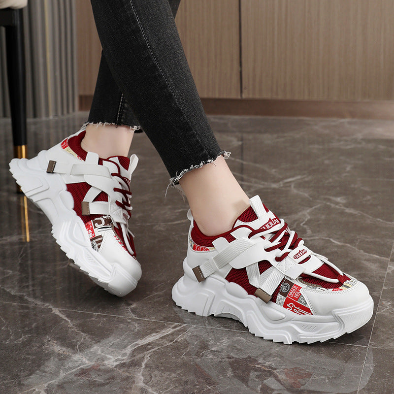 Damen Sneaker Chunky atmungsaktiv Komfort Sportschuhe