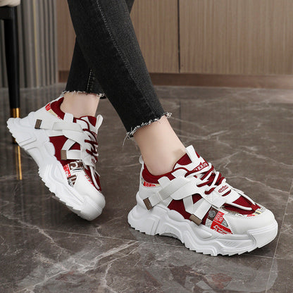 Damen Sneaker Chunky atmungsaktiv Komfort Sportschuhe
