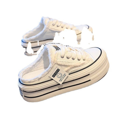 Damen Sneaker Bequem Plattform Fellfutter Sportlich
