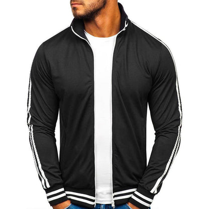 Herren Sportjacke Functional Wasserabweisend Schwarz