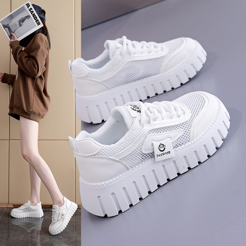 Damen Sneaker Plateau rutschfest atmungsaktiv Sportlich - BerlinGlamour
