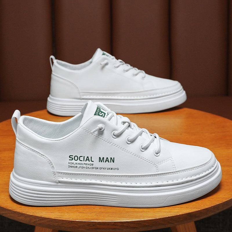 Herren Sneaker Leder Schwarz Komfortabel Dämpfend
