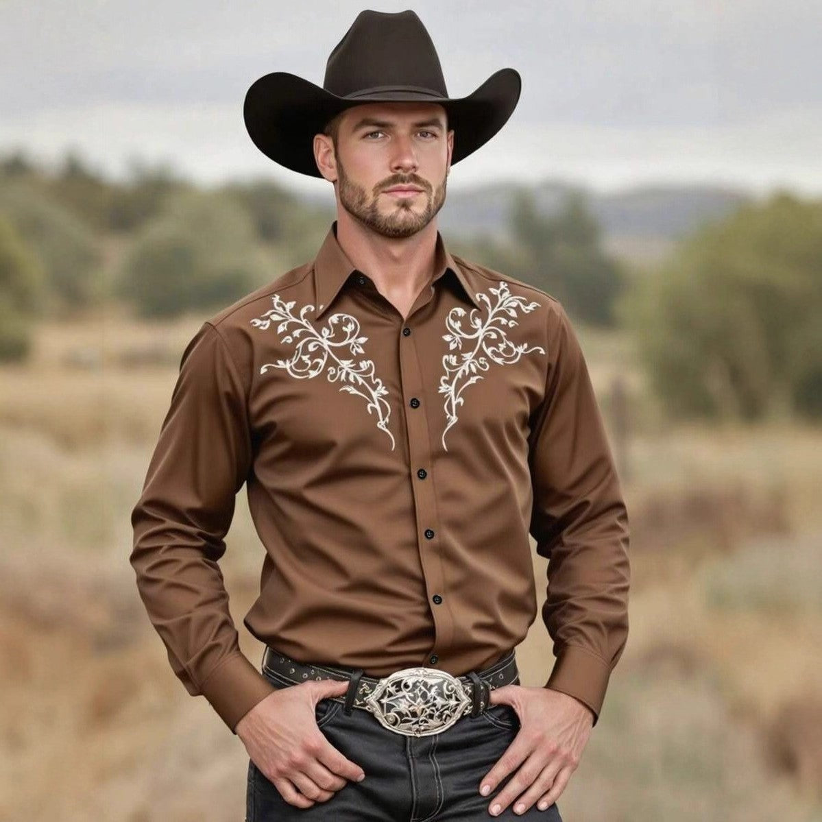 Männer Western Hemd Modern Glamour Style