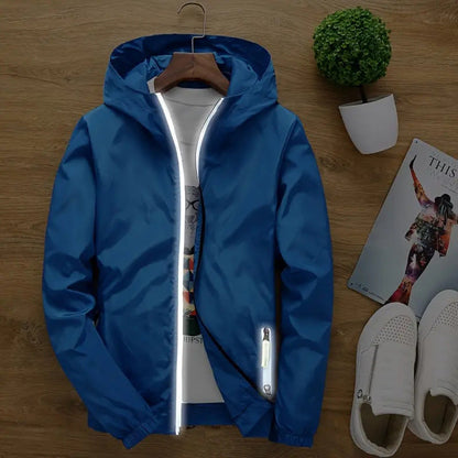 Herren Funktionsjacke Leicht Reflektierend Sportlich