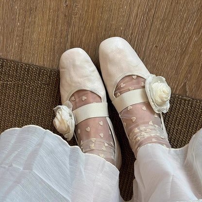 Damen Ballerinas Elegant Blumen Muster Komfort