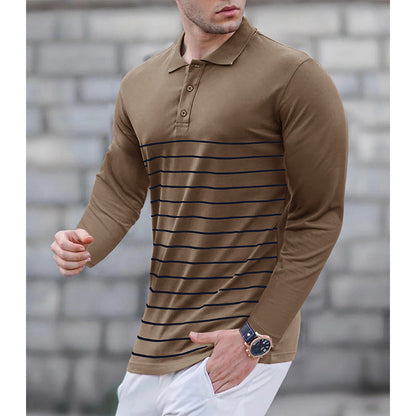 Herren Poloshirt Langarm Elegant Modern - BerlinGlamour