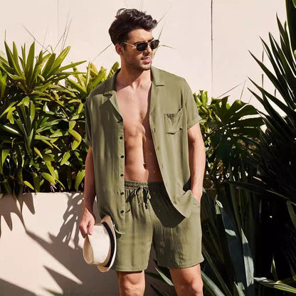 Herren Freizeit-Set Kurzarm Bequem Sommer - BerlinGlamour