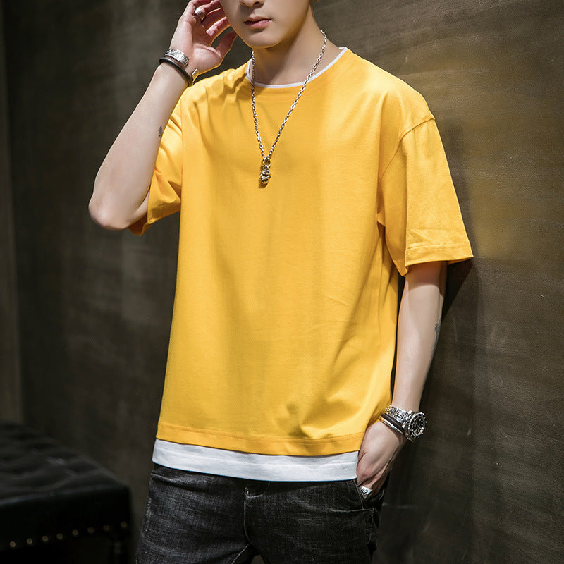 Großes Oversized Herren T-Shirt mit Kontrast