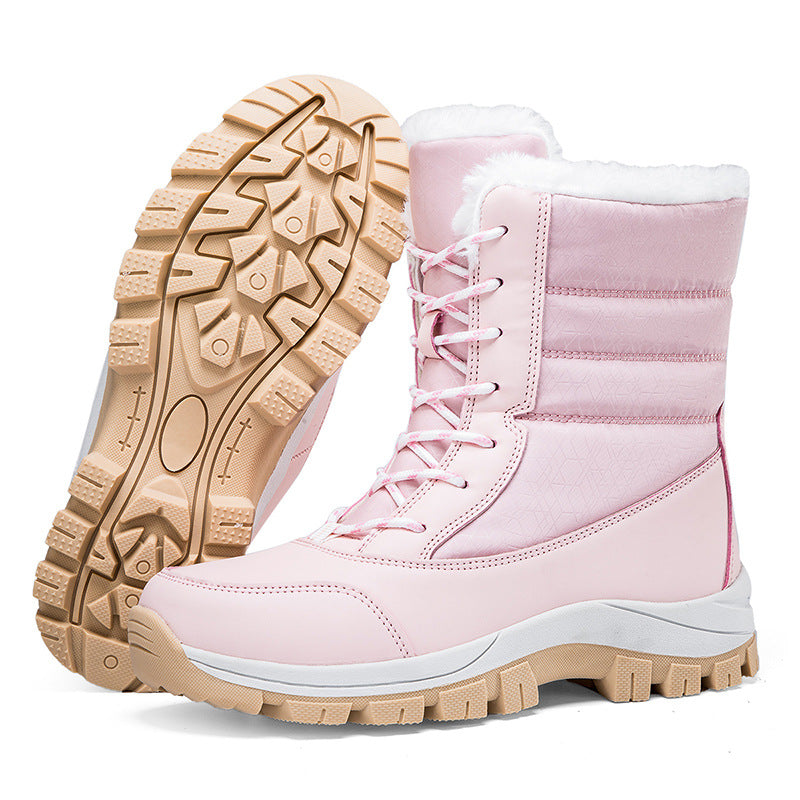Damen Winterstiefel Gefüttert Rutschfest Hoch Schaft