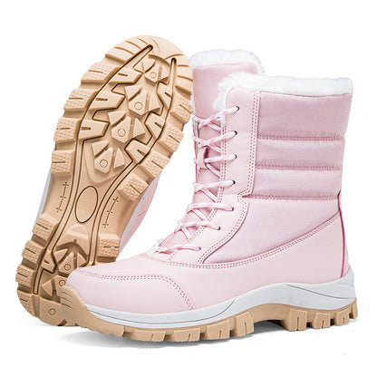 Damen Winterstiefel Gefüttert Rutschfest Hoch Schaft
