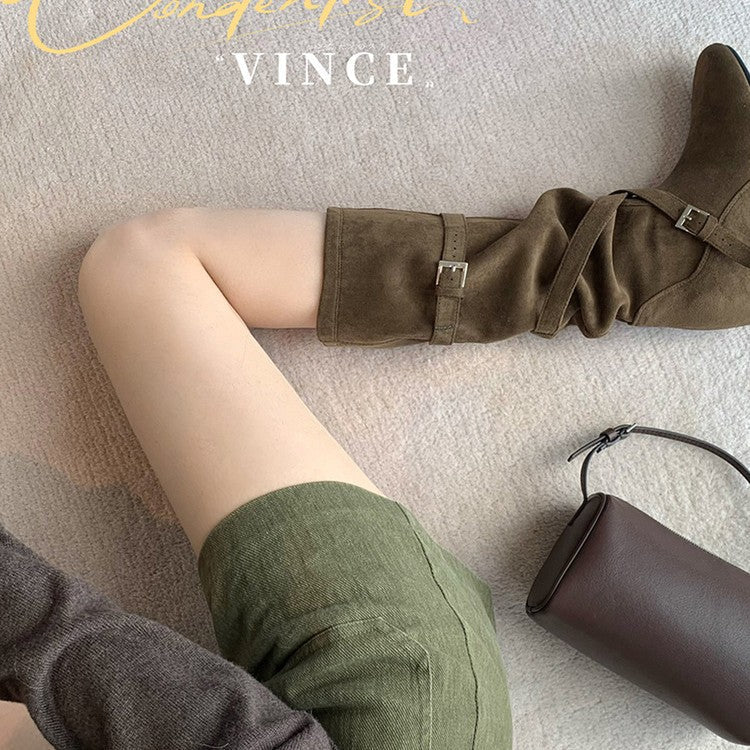 Damen Stiefel Elegante Mit Verstellbarem Riemen Komfortabel