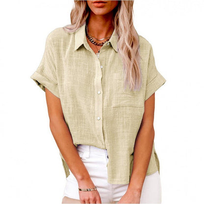 Kragen Bluse Damen Knopfleiste Elegent
