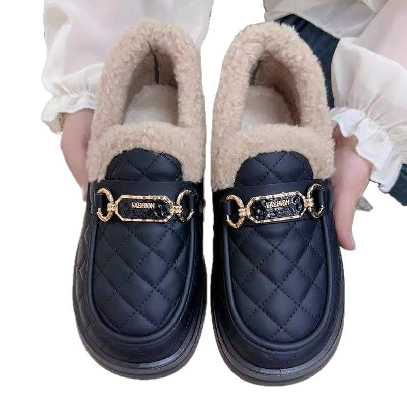 Damen Slipper Warm Weich Luxus Design Komfort