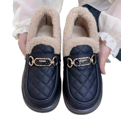 Damen Slipper Warm Weich Luxus Design Komfort