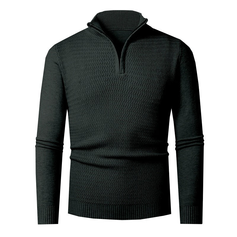 Herren Pullover Strick Modern Hochkragen Berlin Style