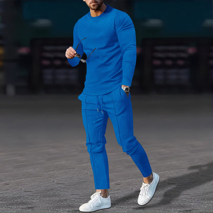 Herren Jogginganzug Bequem Longsleeve Set Sportlich