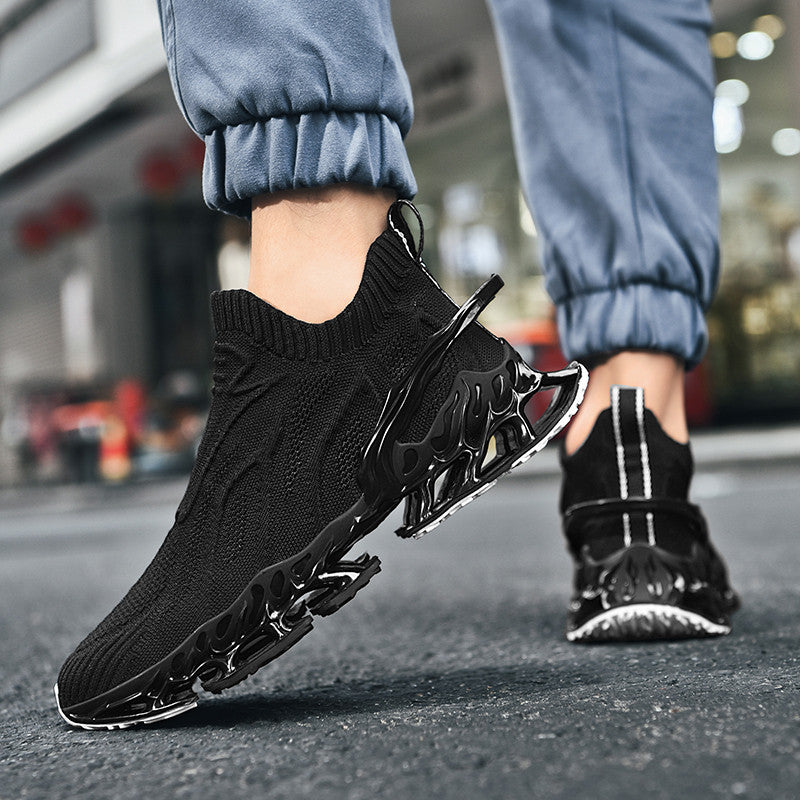 Damen Sneaker Sportlich Modern mit Strick-Obermaterial