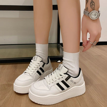 Damen Sneaker Plattform Sportlich Atmungsaktiv
