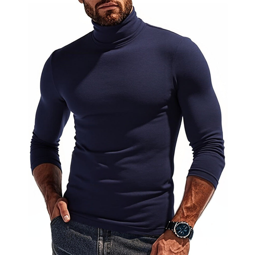 Herren Rollkragenpullover Elastisch Stretch Modern