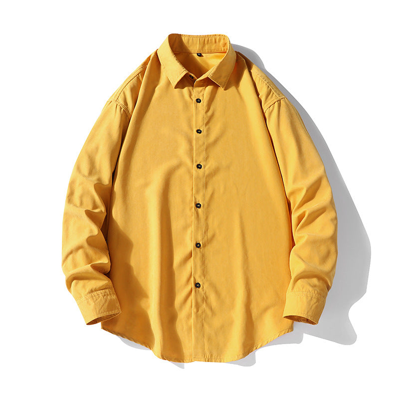 Herren Langarmhemd Weiches Baumwollhemd Berlin Stil