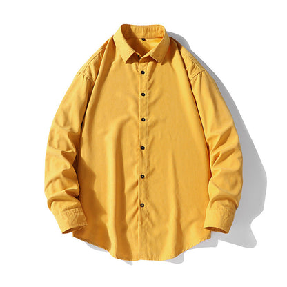 Herren Langarmhemd Weiches Baumwollhemd Berlin Stil