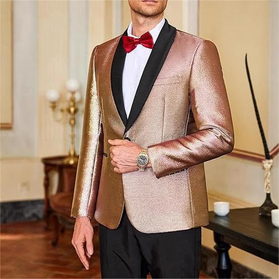 Herren Sakko Glänzend Elegant Abendanzug