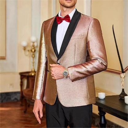 Herren Sakko Glänzend Elegant Abendanzug