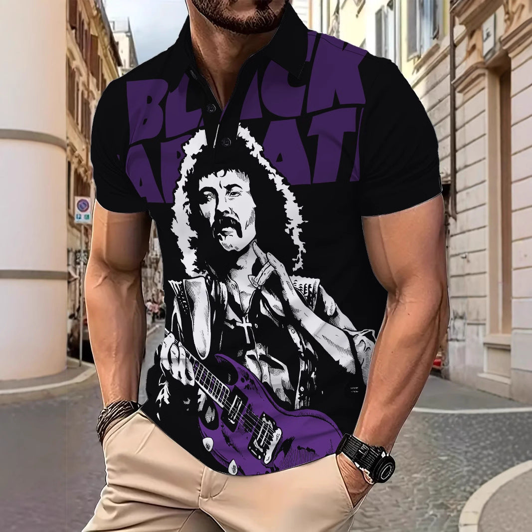 Herren Poloshirt Modern Grafik Design Berlin Style - BerlinGlamour