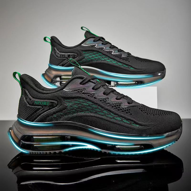 Damen Sneaker Sportlich Luftpolster Weiß