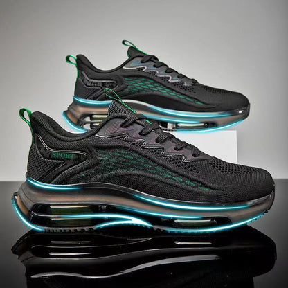 Damen Sneaker Sportlich Luftpolster Weiß